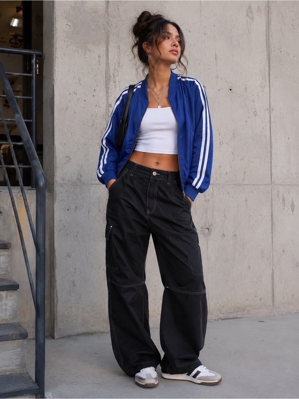 OUTER EDGE Womens Bomber Style Track Jacket Size 2X